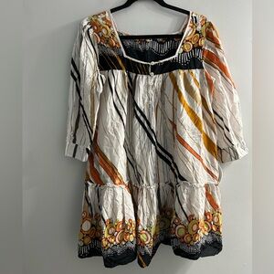 Anthropologie Lapis cotton swing dress